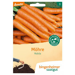Carotte - Robila - bande de graines - BIODYNAMIQUE - 50% de remise pour cause de germination réduite